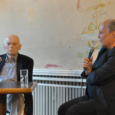 Stefan Körbel begrüßt den Gast Prof Dr. Ludwig Deiters|Foto: (Buonarroti-Archiv/FG)