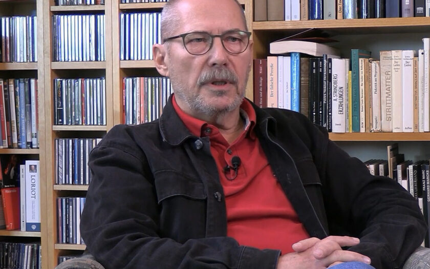 Standfoto aus dem Interview mit Karl-Peter Böhm im Jahre 2025